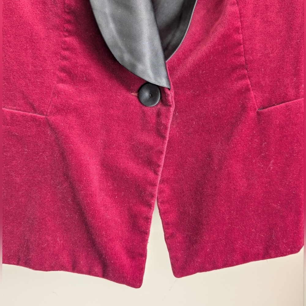 Le Chateau Velvet Tuxedo Shawl Collar Blazer - Picture 3 of 8